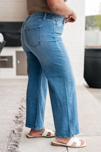 Hayes High Rise Wide Leg Crop Jeans