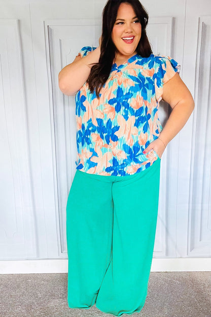 Just Dreaming Emerald Smocked Waist Palazzo Pants