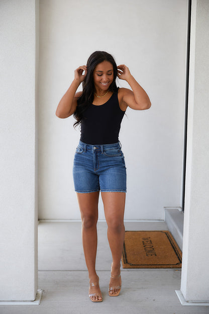 Rory High Rise Denim Shorts