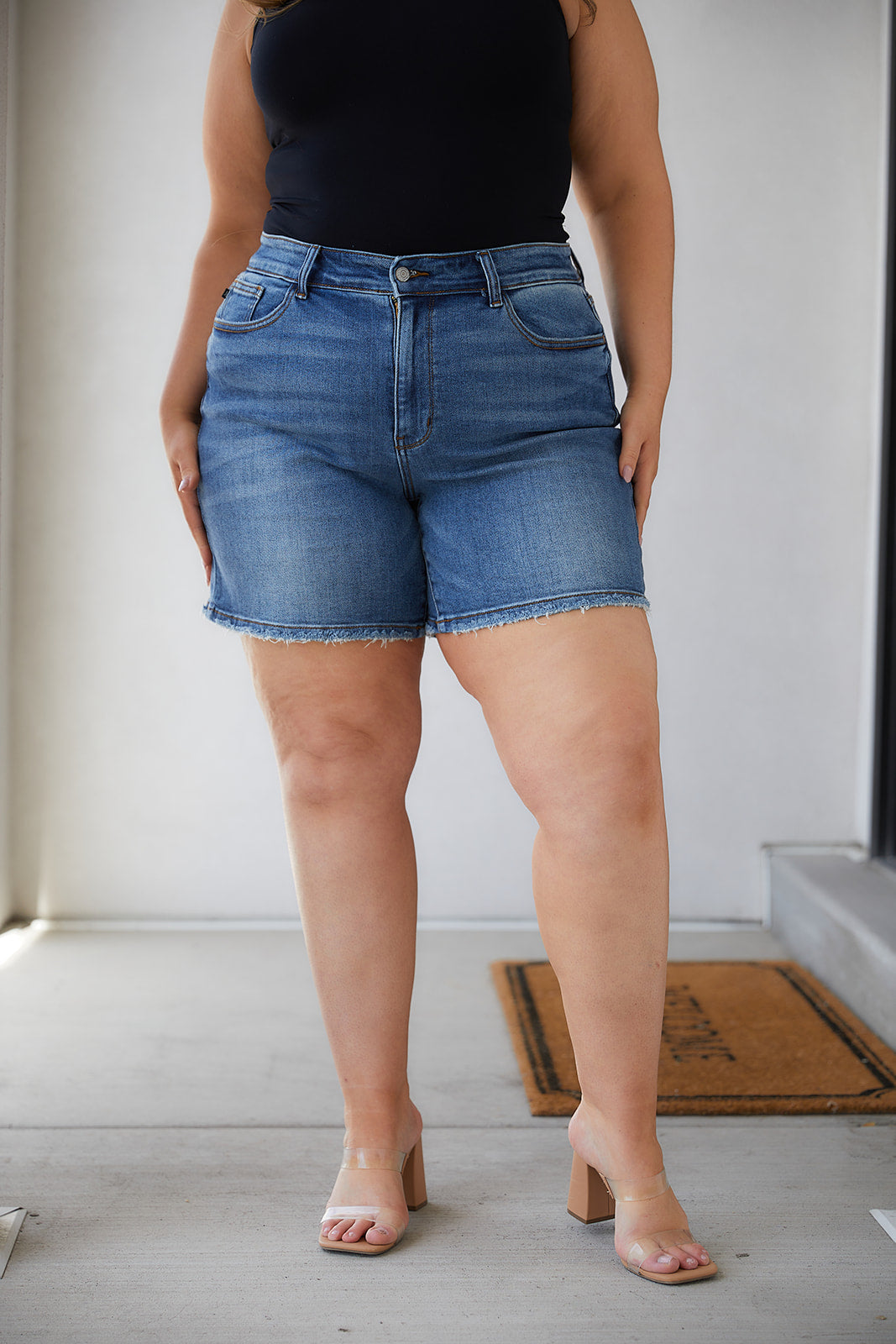 Rory High Rise Denim Shorts