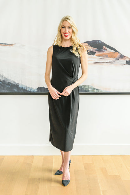 Another New Day Midi Dress in Black