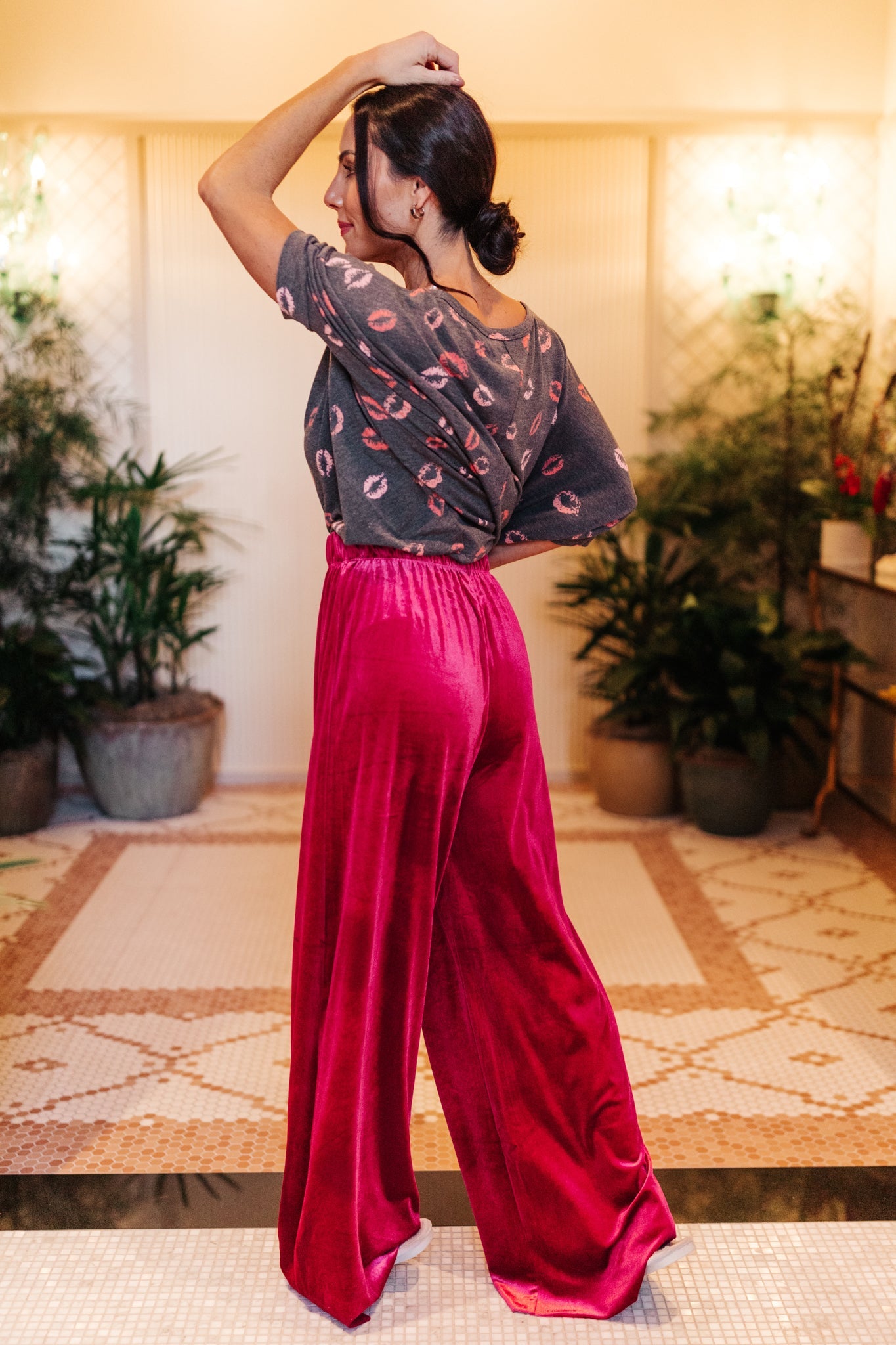 Cleo Velvet Wide Leg Pants