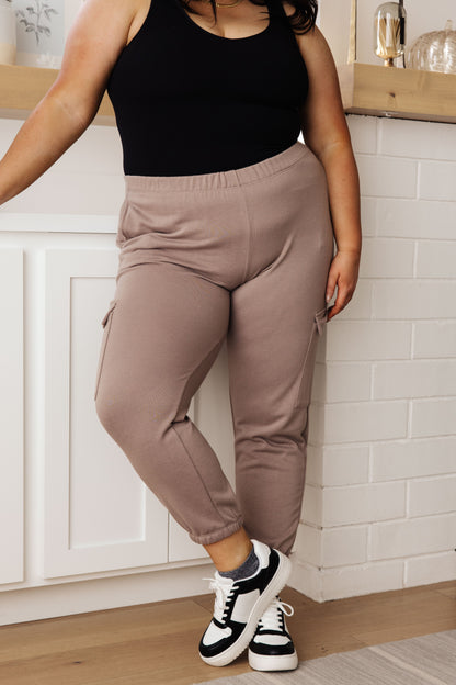 Lounge A Lot Cargo Sweatpants in Mocha