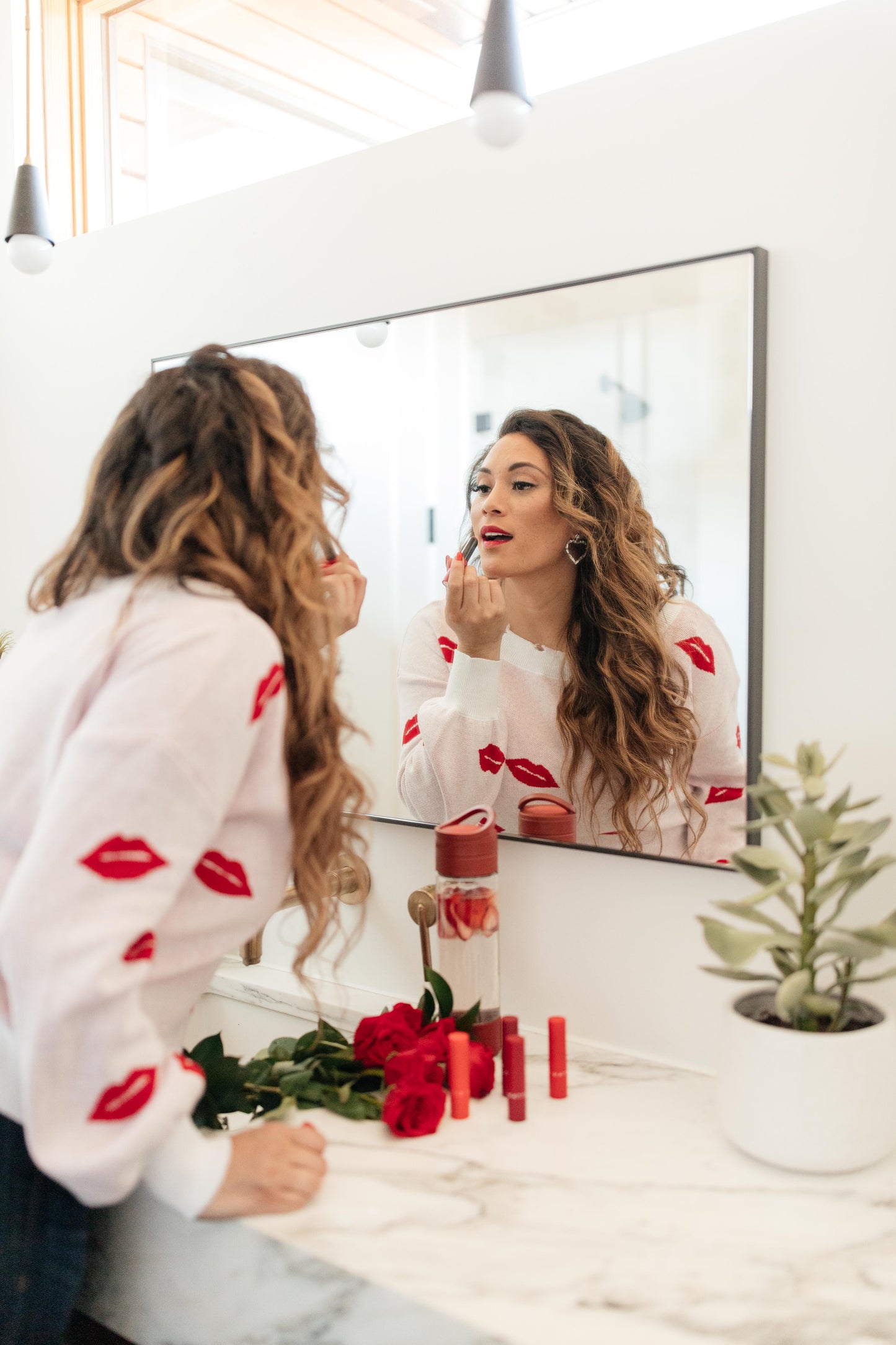 Luscious Lips Top in White