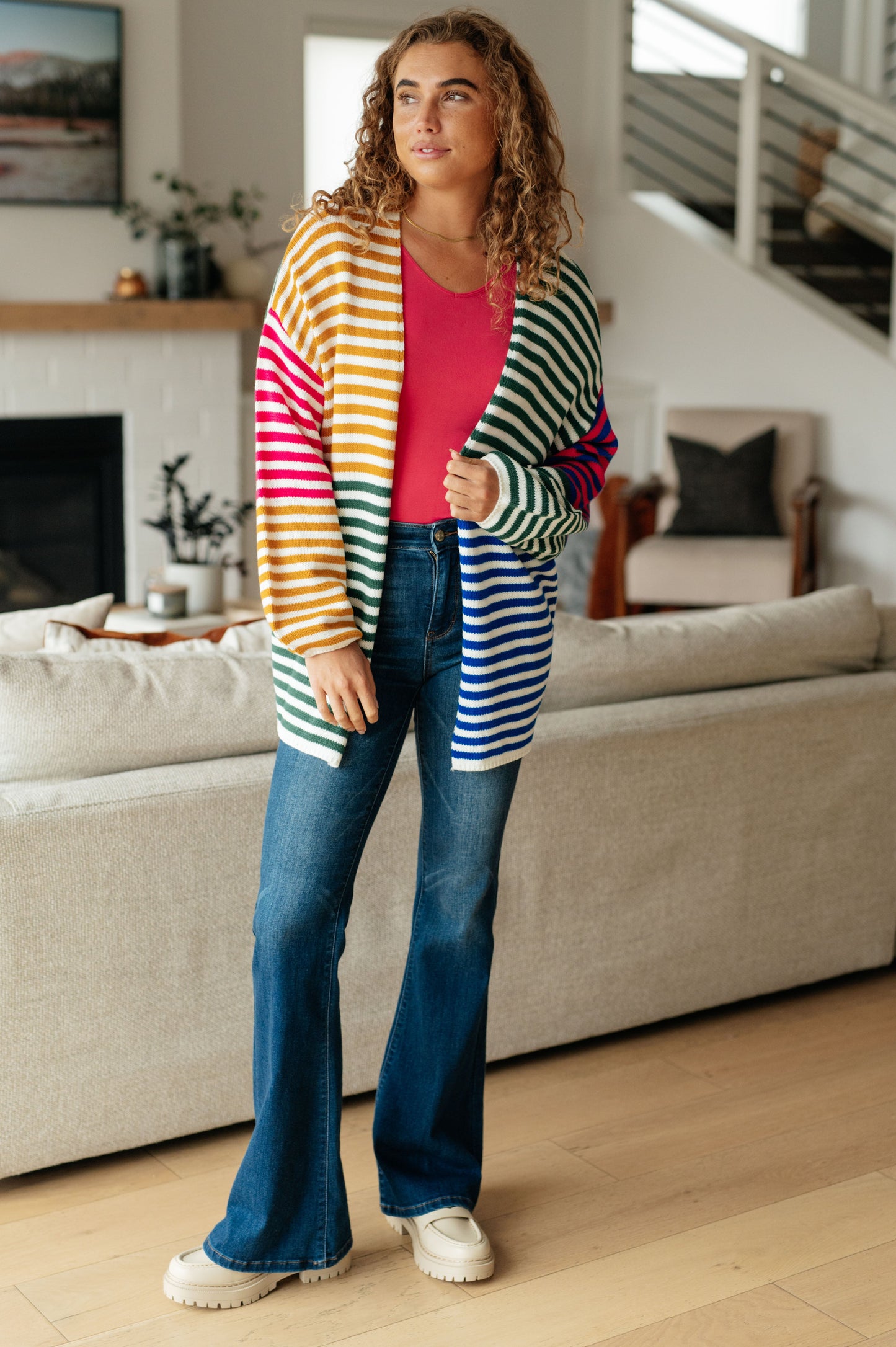 Marquee Lights Striped Cardigan