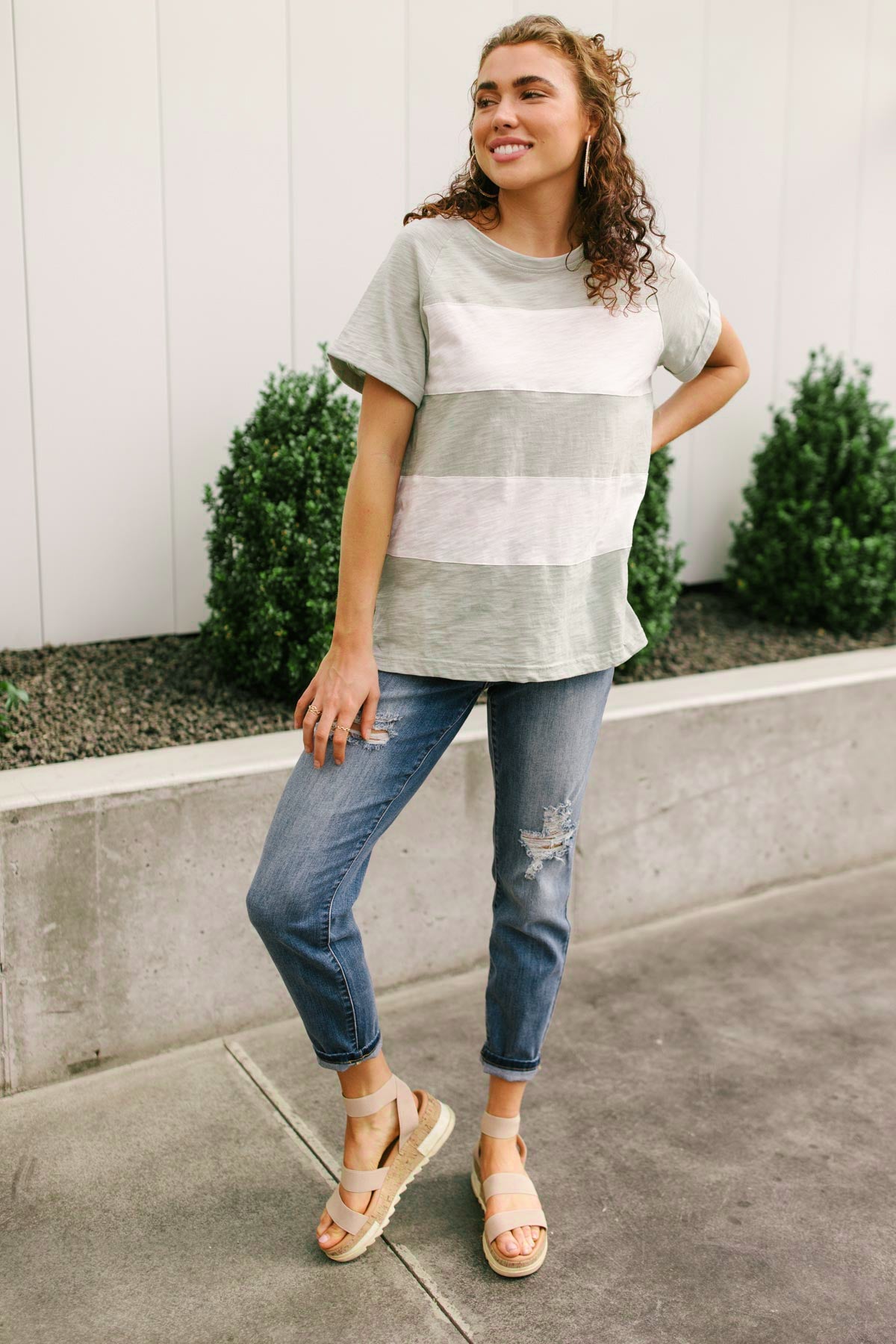 Modern Brenton Top in Sage