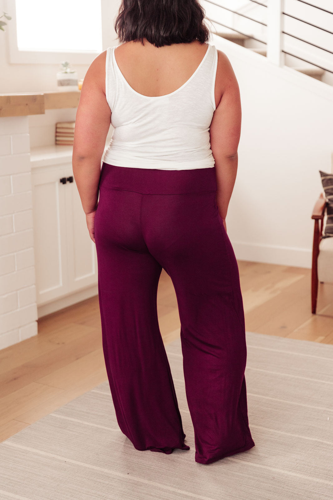 On The Move Knit Pants in Wine