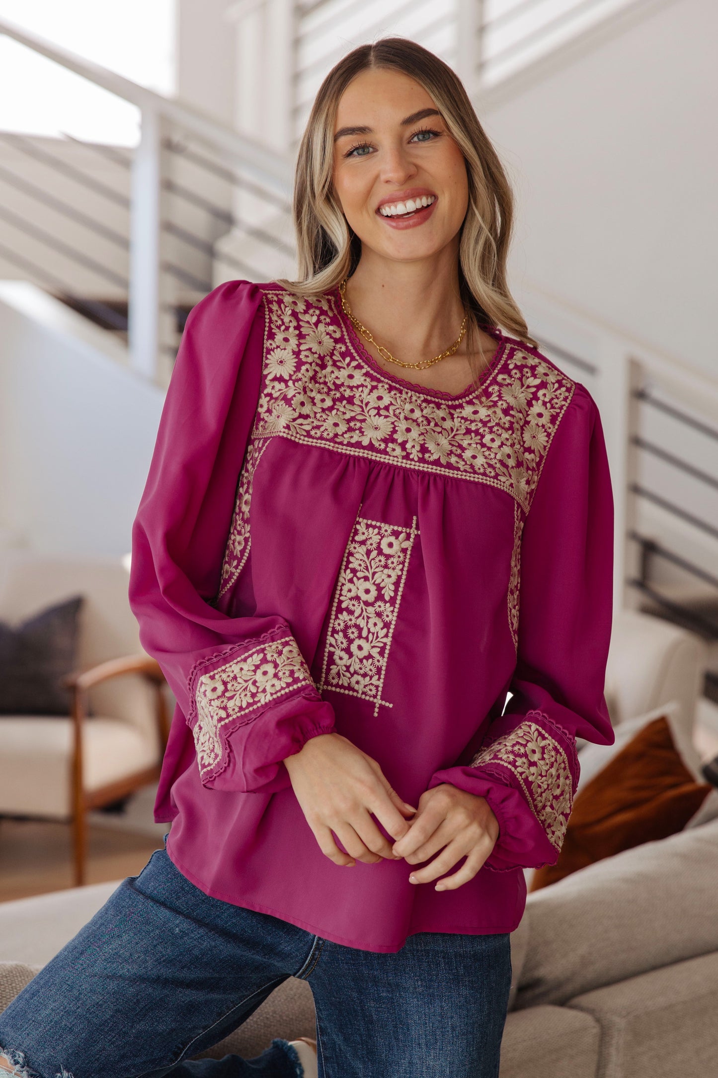 Rodeo Queen Embroidered Blouse