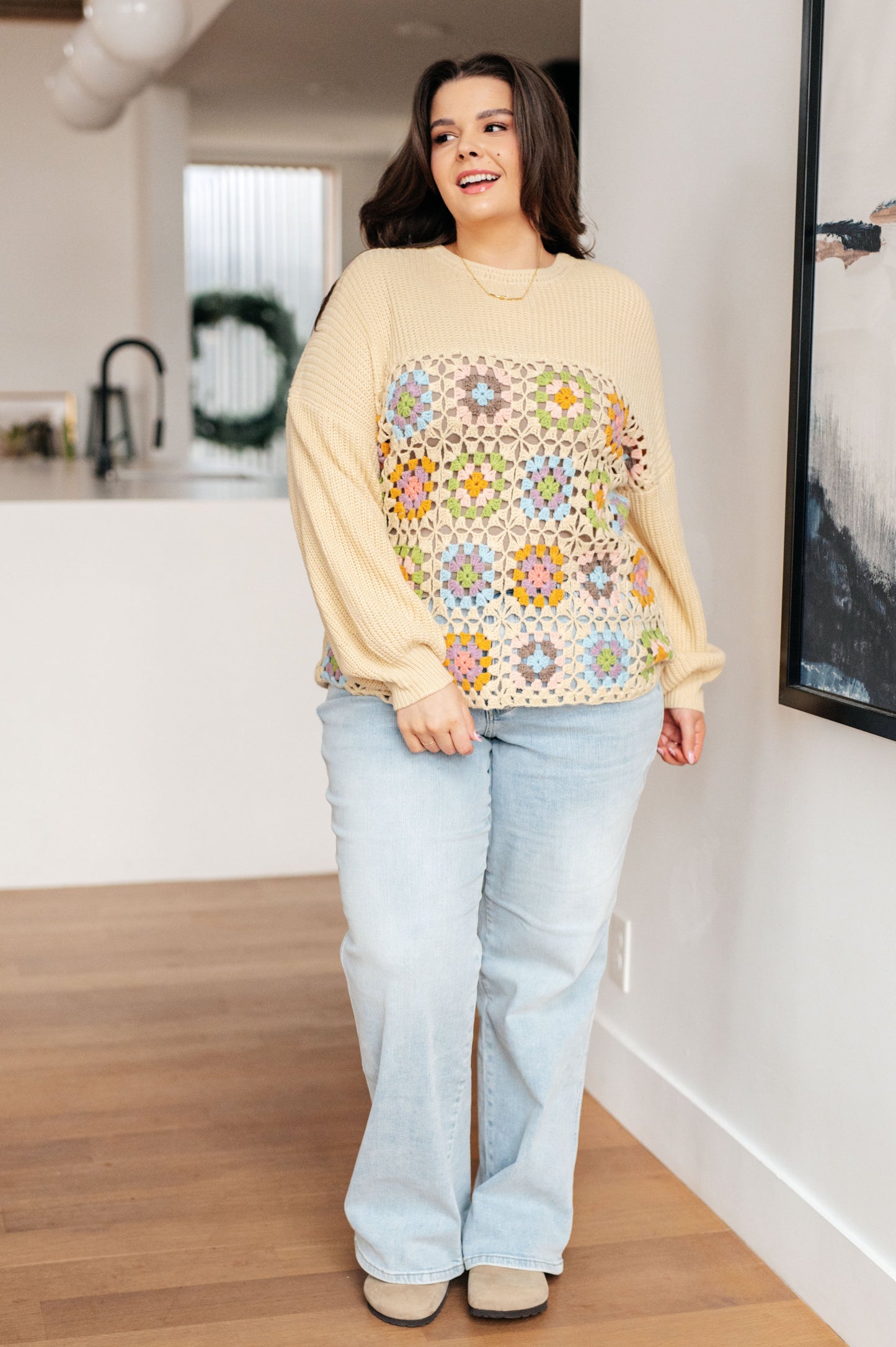 Square Dance Granny Square Sweater